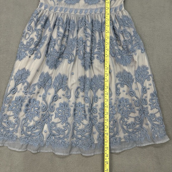 SUNDANCE Love at First Sight Pastel Blue Embroidered Sleeveless Lace Dress‎ Sz 4 - Picture 11 of 16